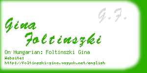 gina foltinszki business card